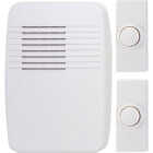 Heath Zenith Plug-In & Battery Operated White Wireless Door Chime Kit with 2 Doorbell Buttons Image 1